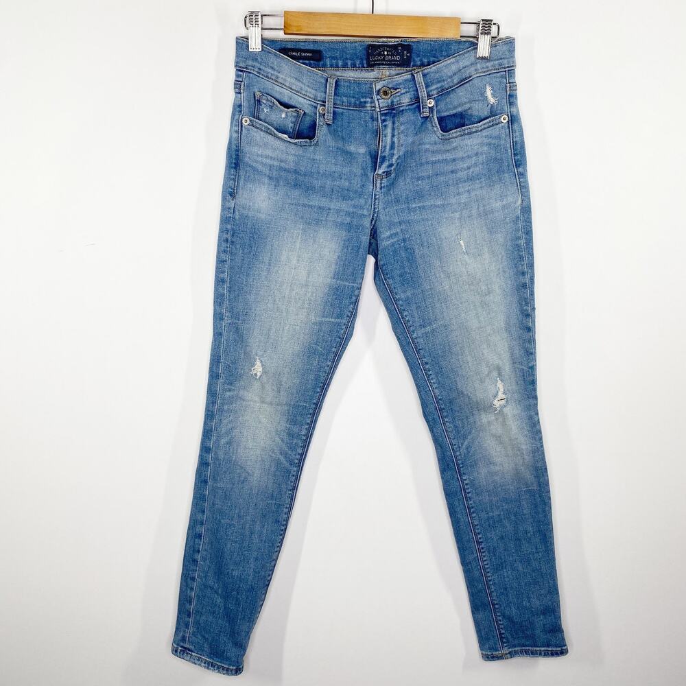 Lucky Brand Charlie Skinny‎ Light Wash Blue Denim Jeans Women's Size 6/28